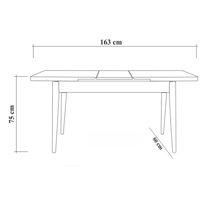 Hanah Home Vina 0701 - 4 - Atlantic, Grey Conjunto de Mesa Extensible y Sillas Hanah Home Vina 0701 - 4 - Atlantic, Grey Conjunto de Mesa Extensible y Sillas